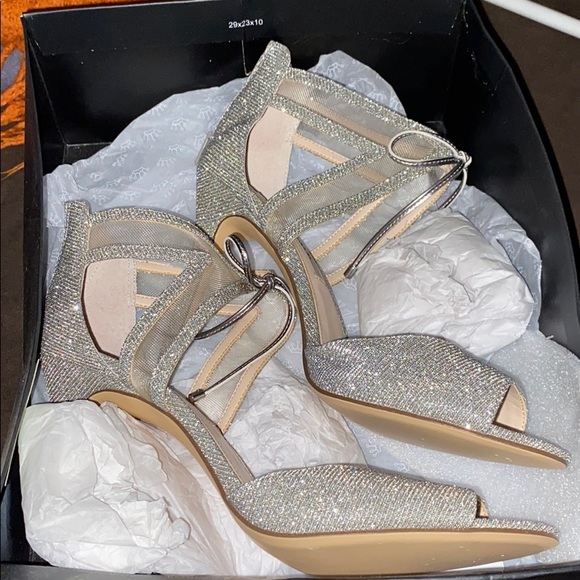 Nina Shoes - Nina New York silver shine shoes